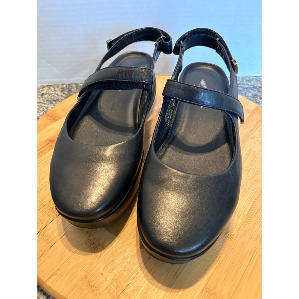 MBT Black Leather Maryโ Jane Slingback Rocker Shoes 700659-03 Womens 10